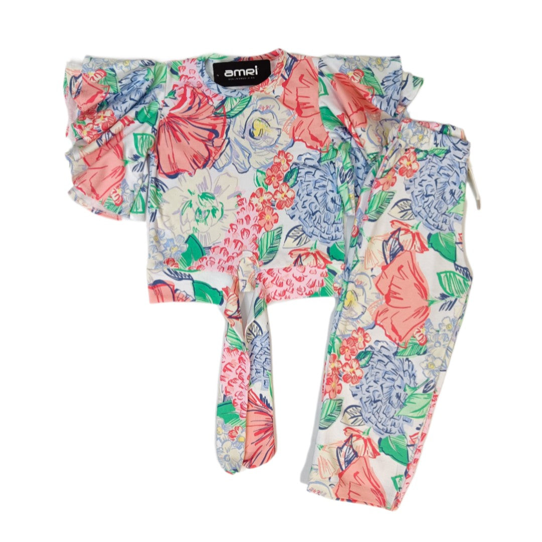 FLORAL PRINT GIRLS COORDS SET