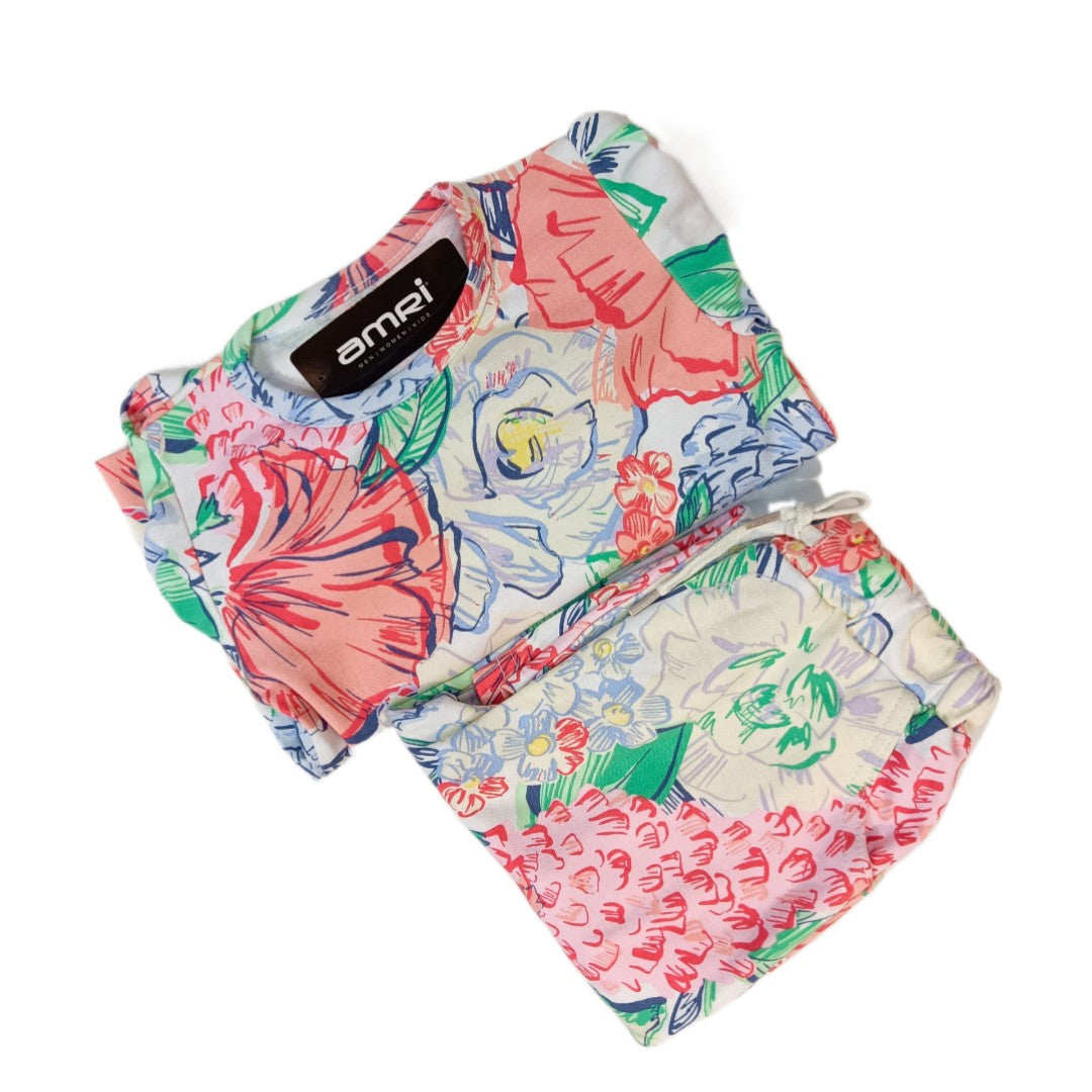 FLORAL PRINT GIRLS COORDS SET